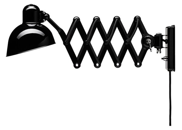 Lampă de perete FRITZ HANSEN, Kaiser Idell 6718-W, reglabil, Negru, Camera de zi, Metal, Design