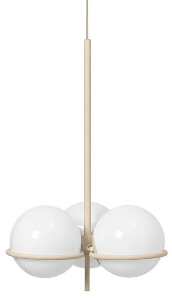 Candelabre ferm LIVING, Era, reglabil, Bej, Camera de zi, Sticlă, Design