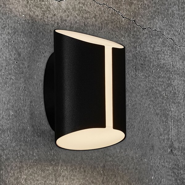 Nordlux Aplică LED de exterior Grip, CCT Smart Home, negru, Negru, Metal, Modern