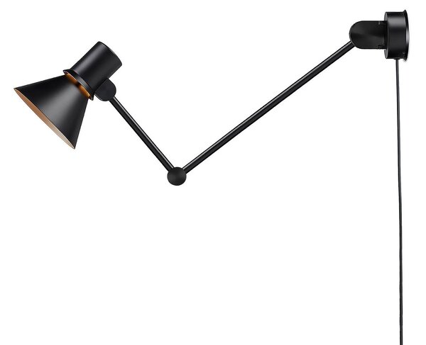 Lampă de perete Anglepoise, Type 80 W3, Negru, Camera de zi, Metal, Design