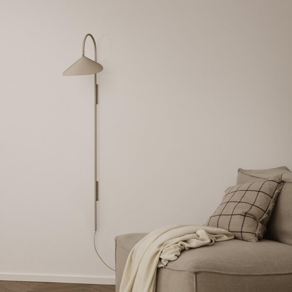 Lampă de perete ferm LIVING, Arum Swivel Tall, Bej, Camera de zi, Metal, Design