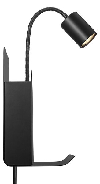 Lampă de perete Nordlux, Roomi, Negru, dormitor, Metal, Modern