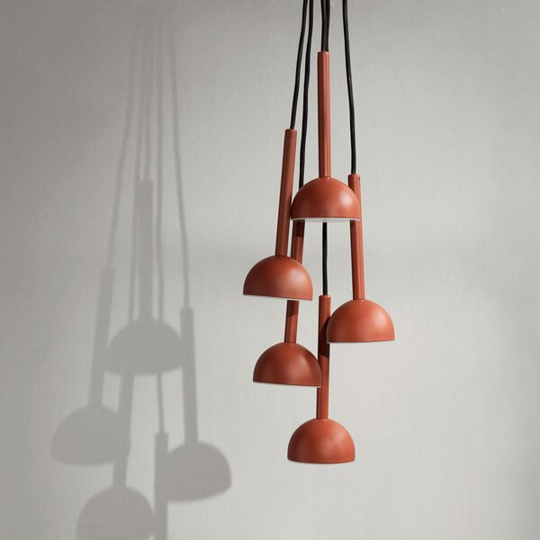 Northern Blush lampă suspendată LED, ruginiu, reglabil, Maro / Rugină, Camera de zi / sufragerie, Metal, Design