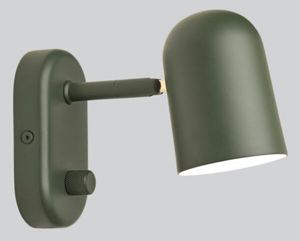 Northern aplică perete Buddy wall verde închis, reglabil, Verde, Camera de zi / sufragerie, Metal, Scandinavă