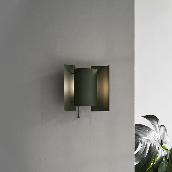 Northern Butterfly aplică perete, verde închis, reglabil, Verde, Camera de zi / sufragerie, Metal, Design
