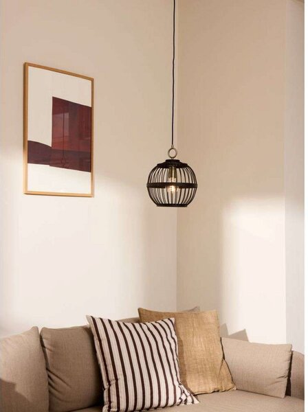 Lustră Pendul Halo Design, Negru, Sala de mese, Lemn