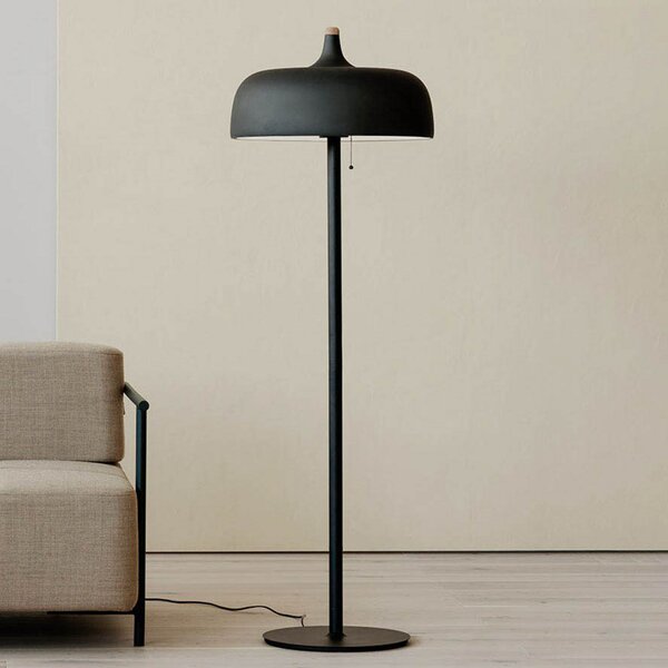 Northern Acorn lampă de podea negru mat, Negru, Camera de zi / sufragerie, Metal, Design