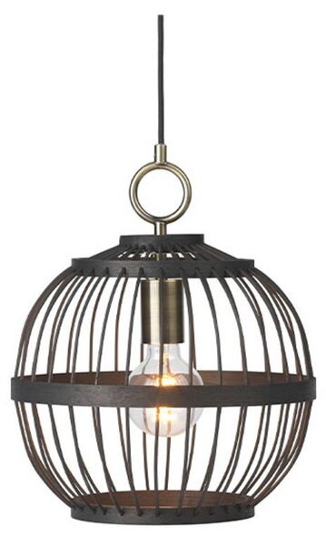 Lustră Pendul Halo Design, Negru, Sala de mese, Lemn
