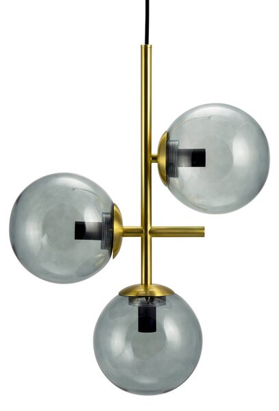 Lustră Pendul Dyberg Larsen, Como, reglabil, Auriu / Alamă, Bucătărie, Sticlă