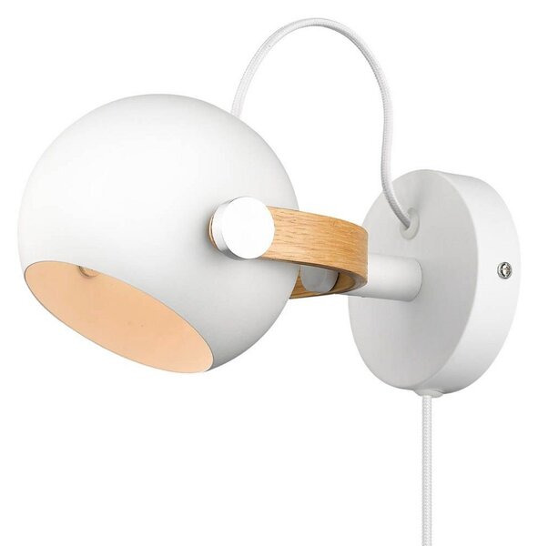 Lampă de perete Halo Design, Alb, Sticlă