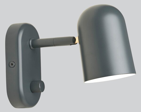 Northern Aplică de perete Buddy wall antracit, reglabil, Negru, Camera de zi / sufragerie, Metal, Scandinavă