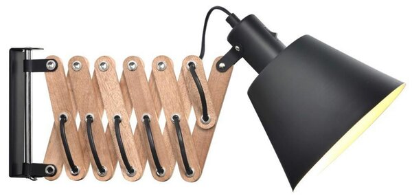 Lampă de perete Halo Design, Negru, Metal