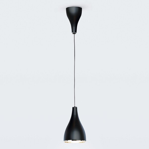 Lustră Pendul Serien Lighting, One Eighty Suspension Adjustab, reglabil, Negru, Camera de zi, Metal, Design
