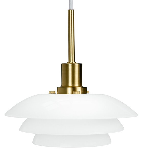 Lustră Pendul Dyberg Larsen, DL20, reglabil, Alb, Camera de zi, Sticlă, Scandinavă