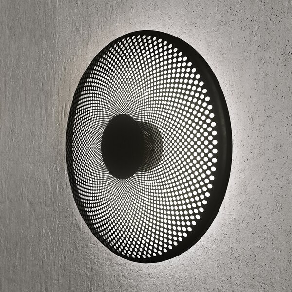 Northern Glint aplică de perete LED, negru, reglabil, Negru, Camera de zi / sufragerie, Metal, Design