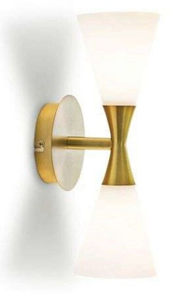 Lampă de perete Herstal, Auriu / Alamă, Camera de zi, Metal