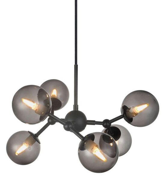 Lustră Pendul Halo Design, Gri, Sala de mese, Sticlă