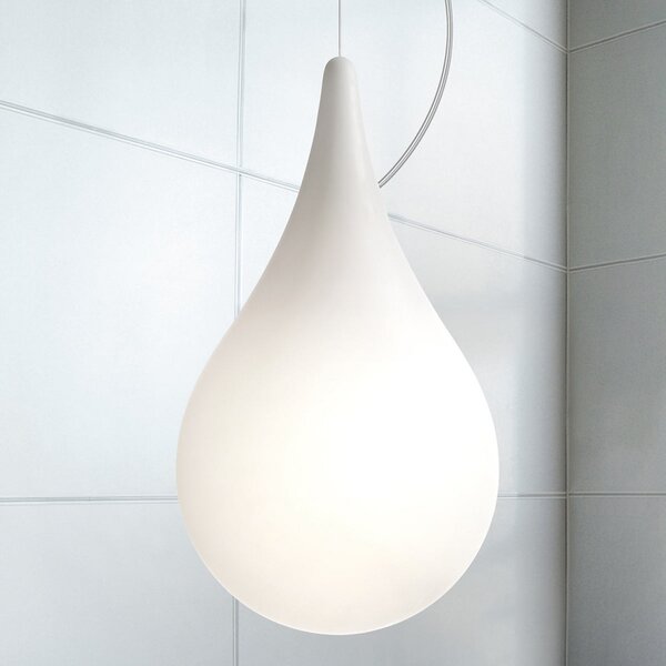 Next LIQUID LIGHT lampă suspendată DROP-2 L în formă de picătură, 36 cm, reglabil, Alb, Camera de zi / sufragerie, Plastic, Design