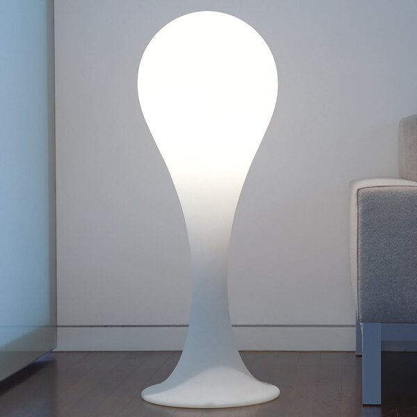 Next LIQUID LIGHT lampadar de designer DROP-4 L în formă picătură, reglabil, Alb, Camera de zi / sufragerie, Plastic, Design