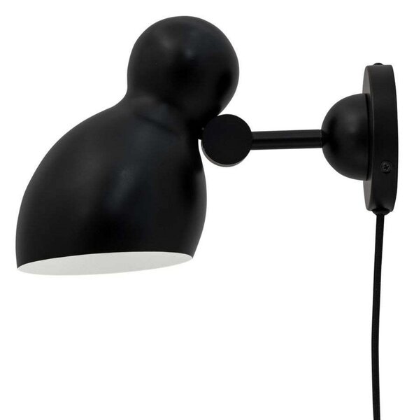 Lampă de perete Dyberg Larsen, Ludo, Negru, Camera de zi, Metal, Scandinavă