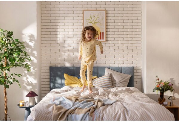 Pat boxspring albastru 160x200 cm Olia Bold Line – Bonami Selection