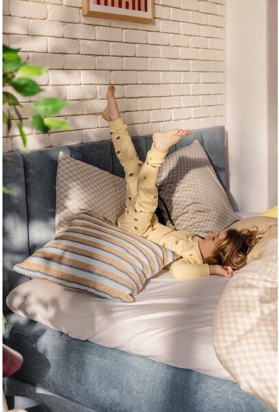 Pat boxspring albastru 160x200 cm Olia Bold Line – Bonami Selection