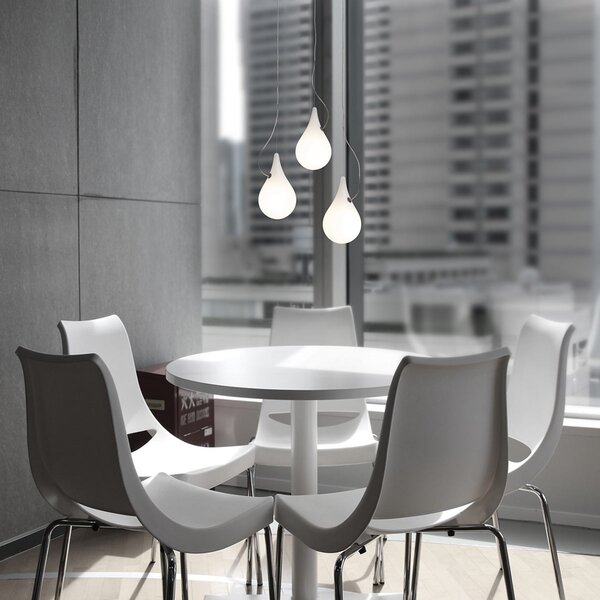 Next LIQUID LIGHT Lampă suspendată DROP-2 XS, cu 3 becuri, reglabil, Alb, Camera de zi / sufragerie, Plastic, Design
