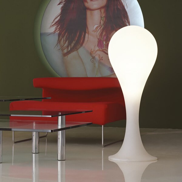 Next LIQUID LIGHT lampadar de designer DROP-4 L în formă picătură, reglabil, Alb, Camera de zi / sufragerie, Plastic, Design