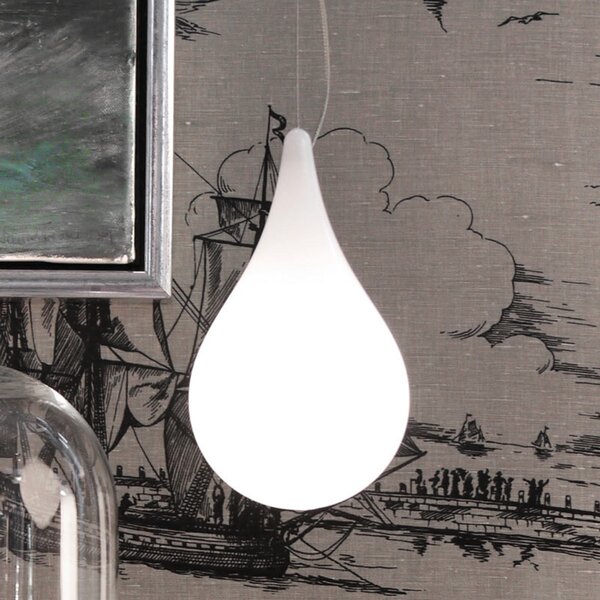 Next LIQUID LIGHT Lampă suspendată DROP-2 XS, IP40, reglabil, Alb, Camera de zi / sufragerie, Plastic, Design