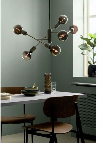 Lustră Pendul Halo Design, Negru, Sala de mese, Metal