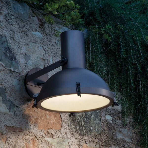 Nemo Projecteur 365 lampă de perete pentru exterior, maro moka, reglabil, Maro / Rugină, Metal, Design industrial, Priză de perete top