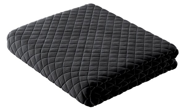 Cuvertura matlasata cu diamante culoare negru Țesătură gloss, catifea