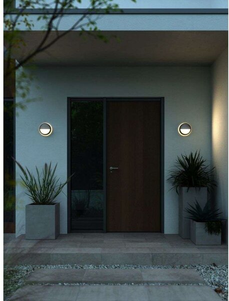 Oliver Round Lampă de perete exterior Black - Nordlux