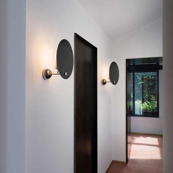Nemo Lampă de perete Kuta pentru iluminat indirect, reglabil, Negru, Camera de zi / sufragerie, Metal, Design