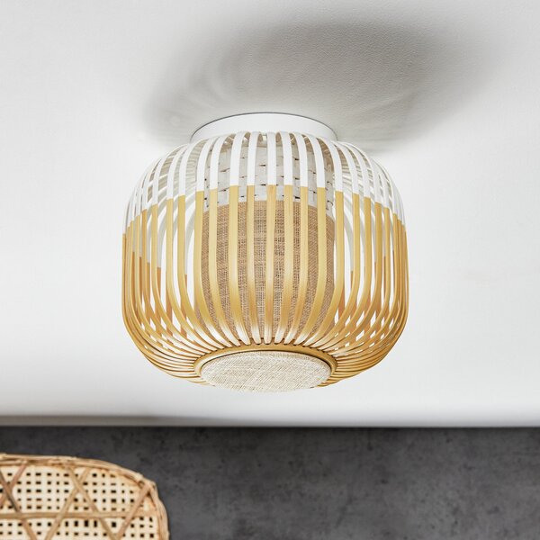 Plafoniere Forestier, Bamboo Light XS, reglabil, Alb, Camera de zi, Bamboo, Design