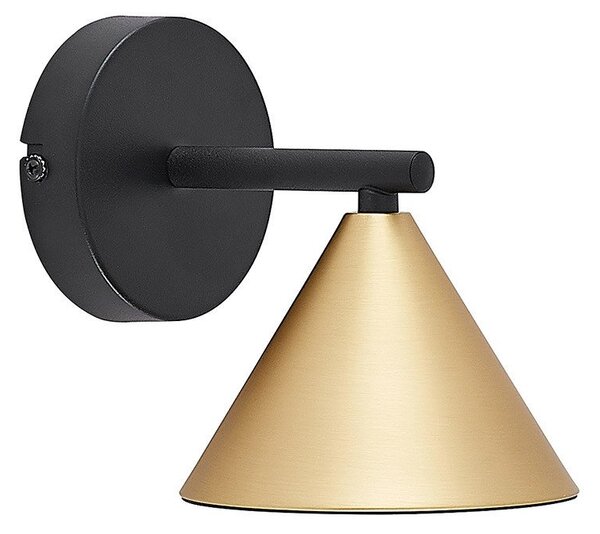 Lampă de perete Lucande, Kartio, reglabil, Negru, Camera de zi, Metal, Design