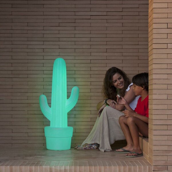 Newgarden Lampă de podea cactus LED cu baterie reîncărcabilă, reglabil, Alb, Plastic, Modern