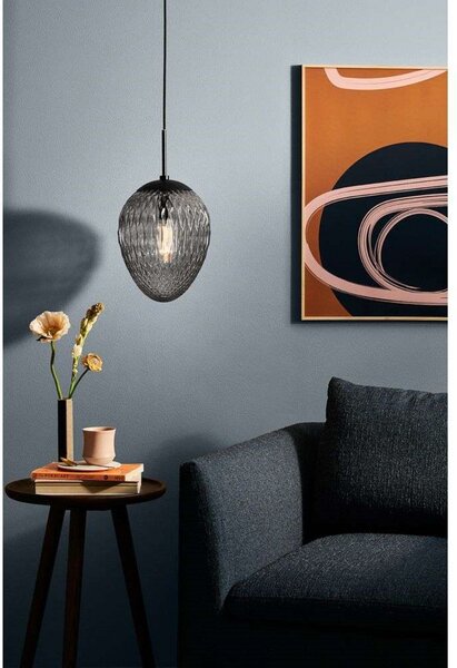 Lustră Pendul Halo Design, Gri, Camera de zi, Sticlă