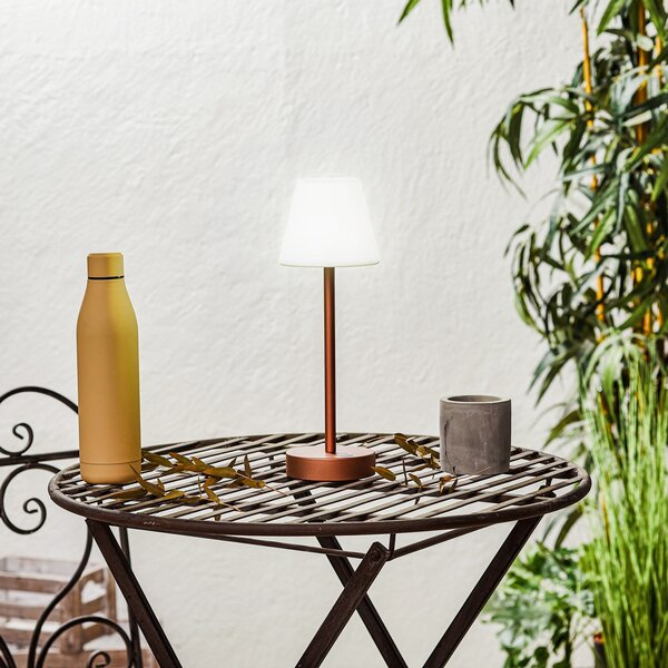 Newgarden Lola Slim lampă masă LED acum., aur rosé, reglabil, Roz / Rosé, Plastic, Modern