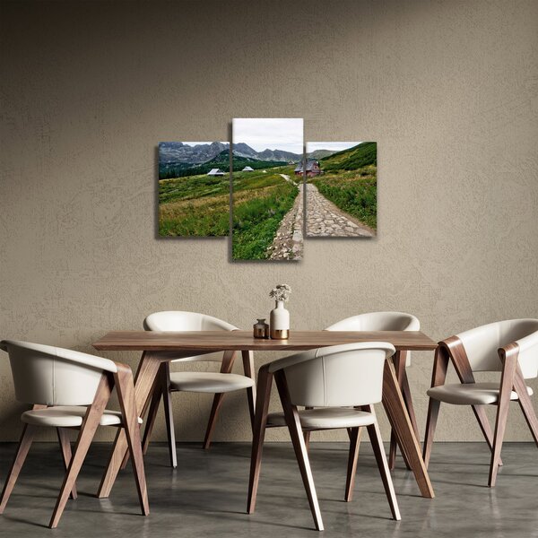 Tablou - Peisaj montan cu case (90x60 cm)