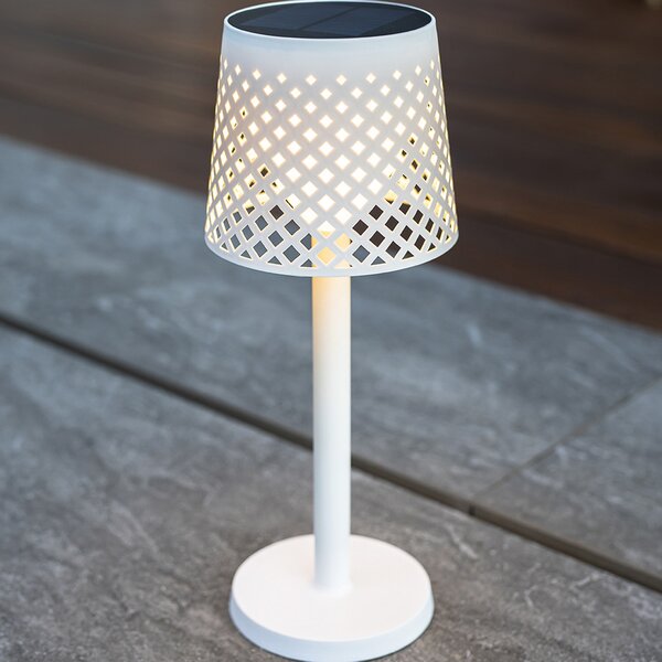 Newgarden Greta lampă solară LED, alb, Alb, Plastic, Spot de exterior / vârf de pământ