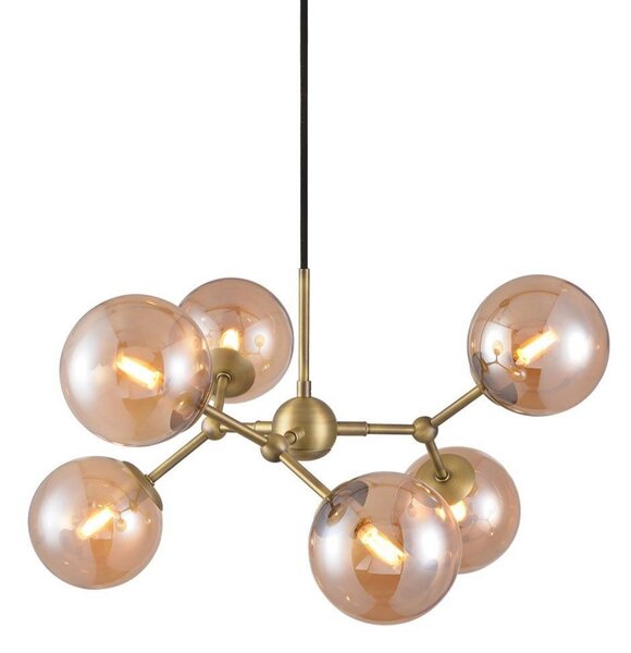 Lustră Pendul Halo Design, Auriu / Alamă, Sala de mese, Metal