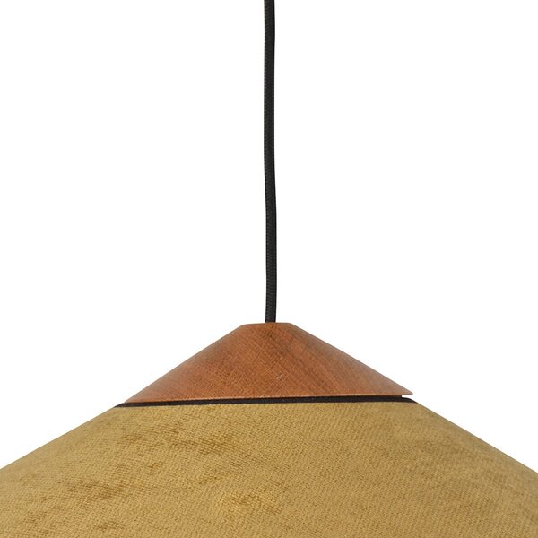Lustră Pendul Forestier, Cymbal S, reglabil, Bronz / Alamă Veche, Camera de zi, Țesătură / Textil, Design