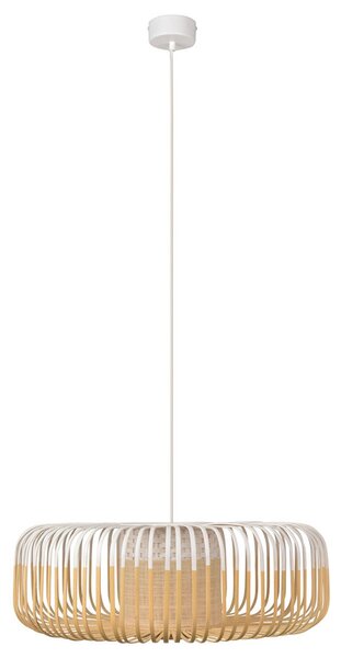 Lustră Pendul Forestier, Bamboo Light XL, reglabil, Alb, Camera de zi, Bamboo, Design