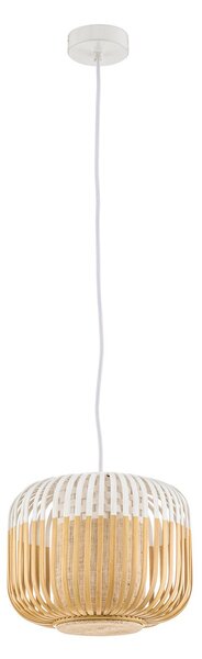 Lustră Pendul Forestier, Bamboo Light XS, reglabil, Alb, Camera de zi, Bamboo, Design