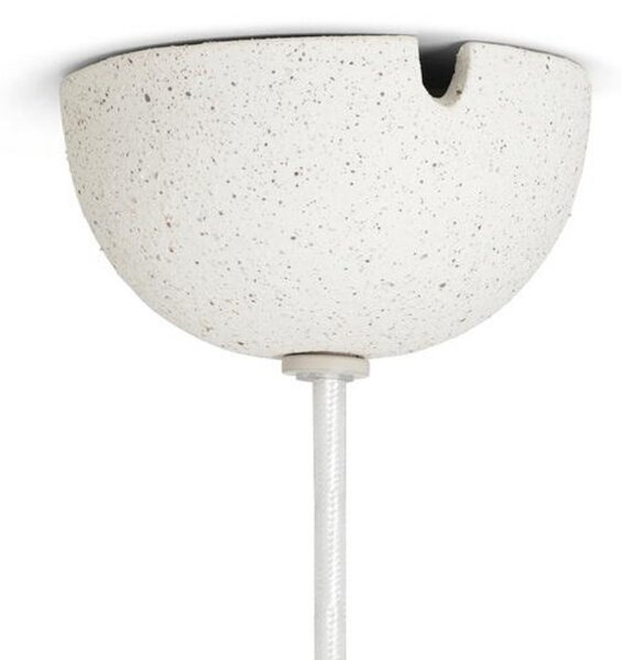 Lustră Pendul ferm LIVING, Speckle, reglabil, Alb, Camera de zi, Ceramică, Design
