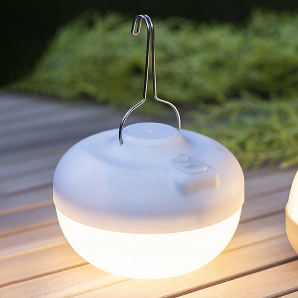 Newgarden Cherry lampă decorativă solară LED, alb, reglabil, Alb, Plastic