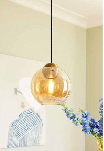Lustră Pendul Halo Design, Portocaliu, Sala de mese, Sticlă