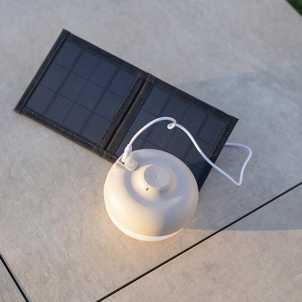 Newgarden Cherry lampă decorativă solară LED, alb, reglabil, Alb, Plastic