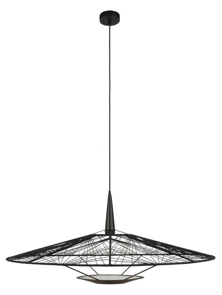 Lustră Pendul Forestier, Carpa L, reglabil, Negru, Camera de zi, Țesătură / Textil, Design